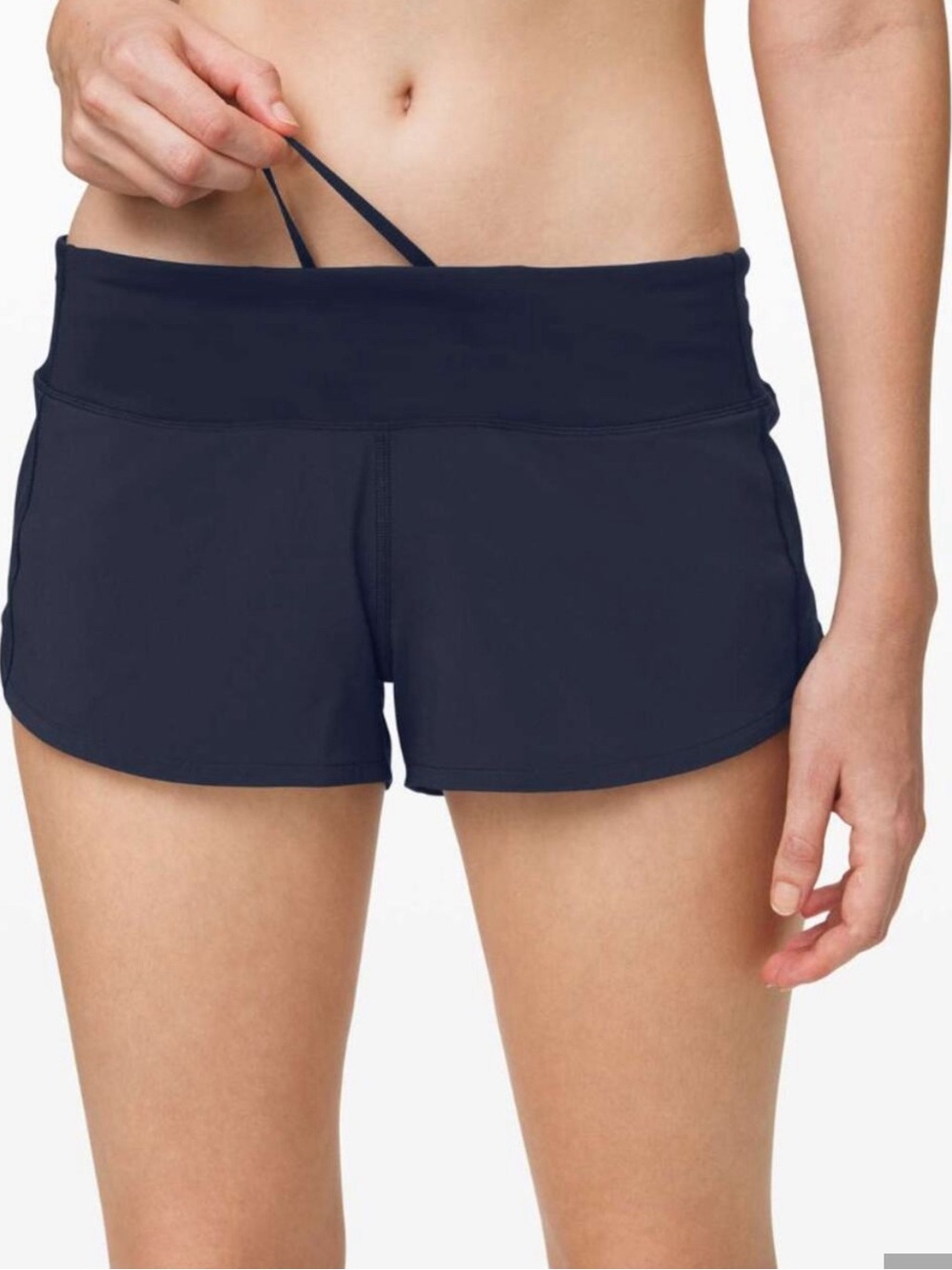 lululemon athletica “speed up” 2.5” inseam Running Shorts navy blue